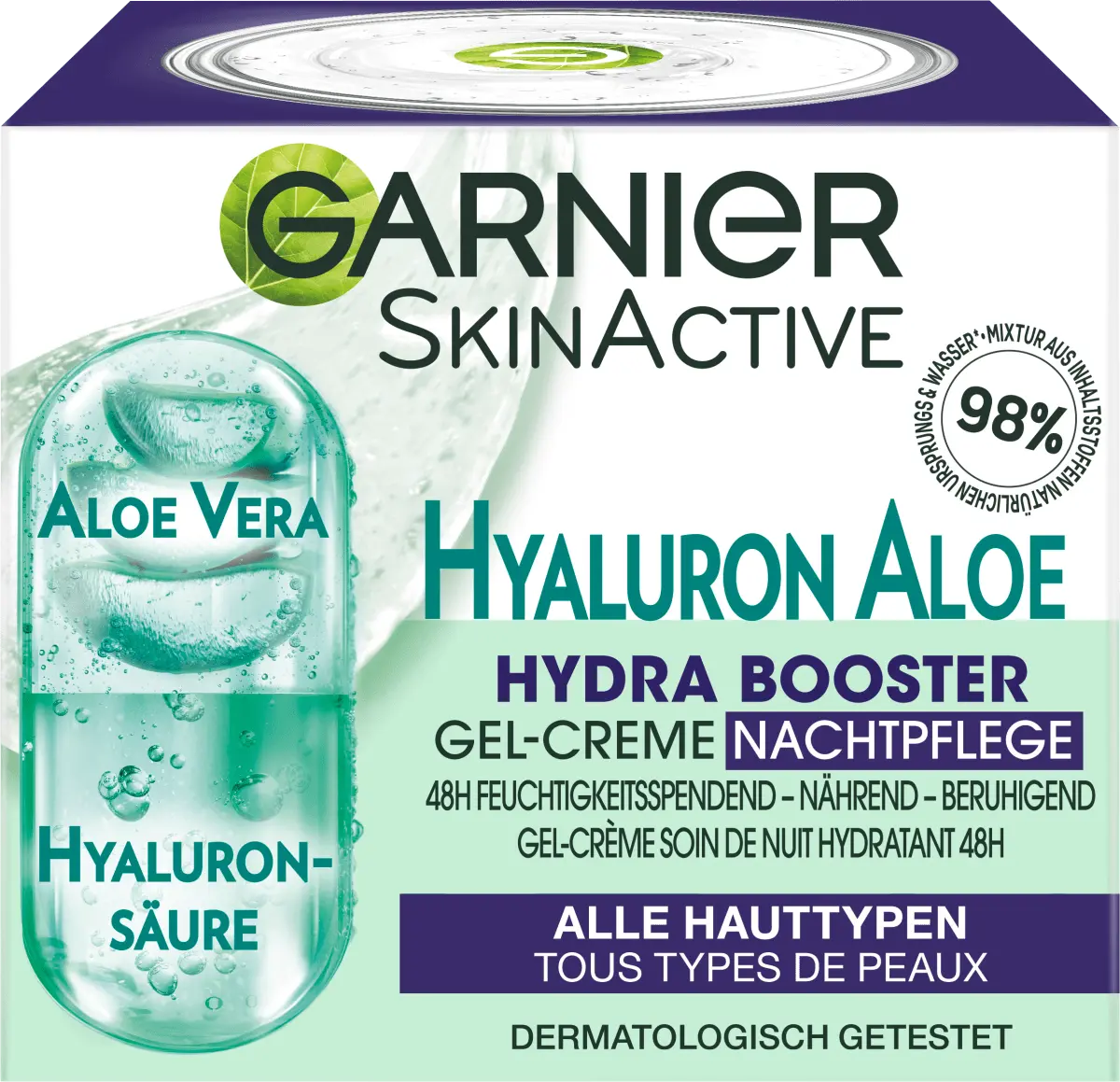 

Ночной крем-гель Hyaluron Aloe Hydra Booster 50 мл Garnier