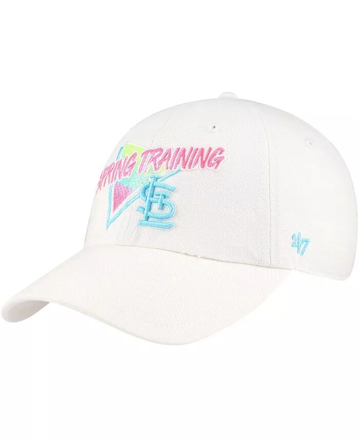 

Мужская белая регулируемая шапка St. Louis Cardinals 2024 Spring Training Vapor Wave Clean Up '47 Brand, белый