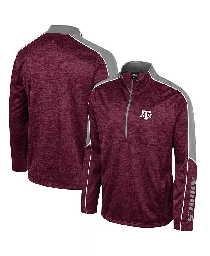 

Мужская темно-бордовая толстовка Texas AM Aggies Marled Half-Zip Colosseum