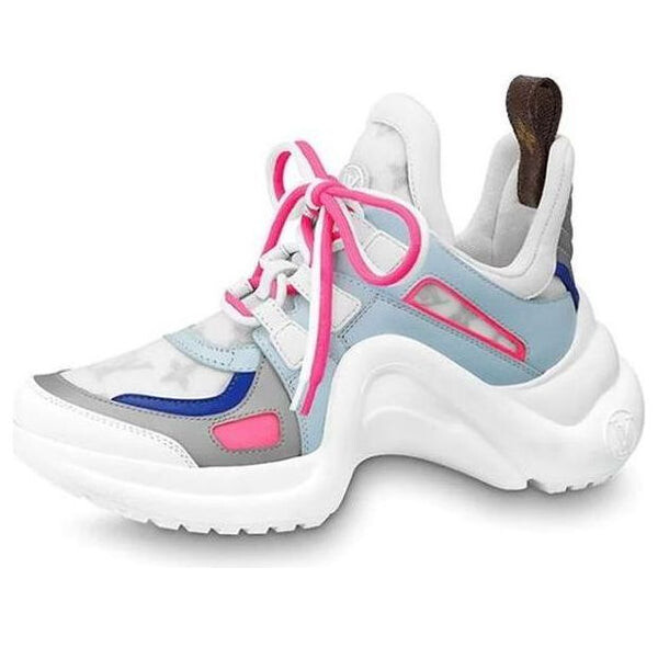 Кроссовки lv archlight sports shoes pink/white/blue Louis Vuitton, синий