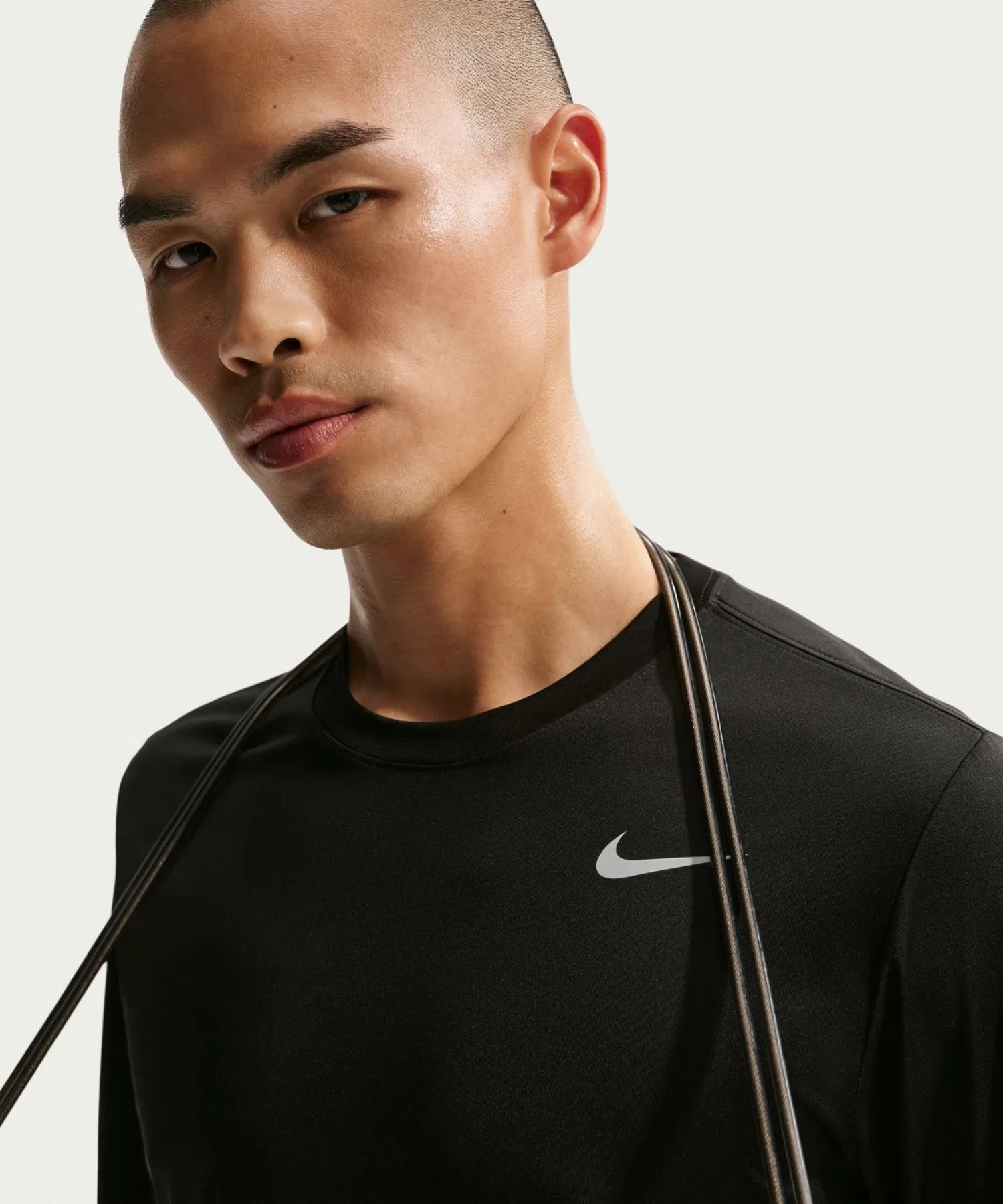 Мужская футболка NIKE DF STD L/S FLEX чёрная — фото 3