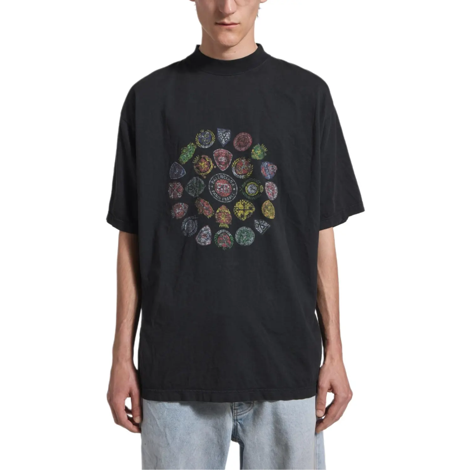 Графическая футболка с принтом Crewneck Balenciaga, черный — фото 4