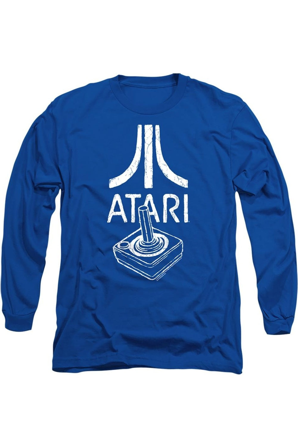 

Футболка с длинным рукавом и логотипом джойстика Atari для взрослых Gildan, синий