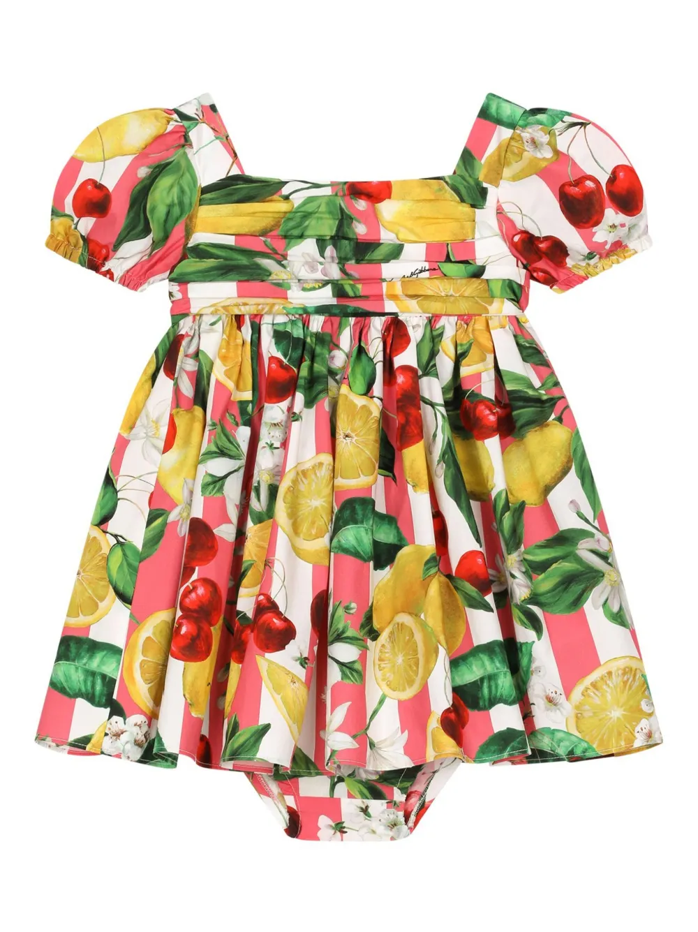 

Платье с принтом Dolce & Gabbana Kids, белый