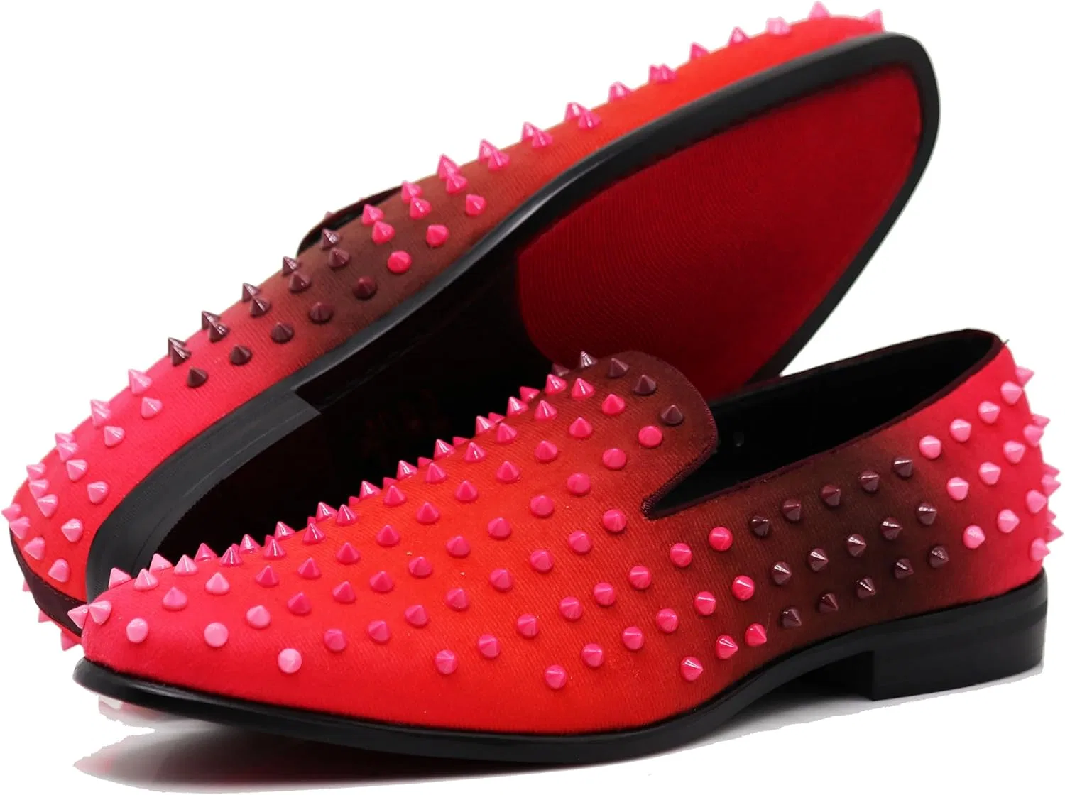Мужские туфли-слипоны USOP Spike Gradient, классические туфли для смокинга Enzo Romeo, Red Excursion Plain Getaway Solids