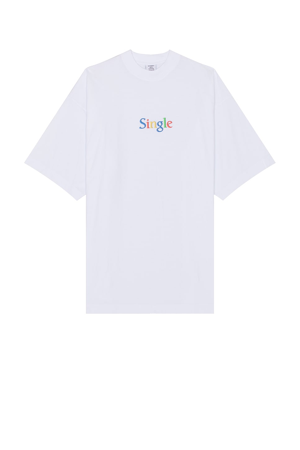 

Оверсайз футболка Single' Vetements, White