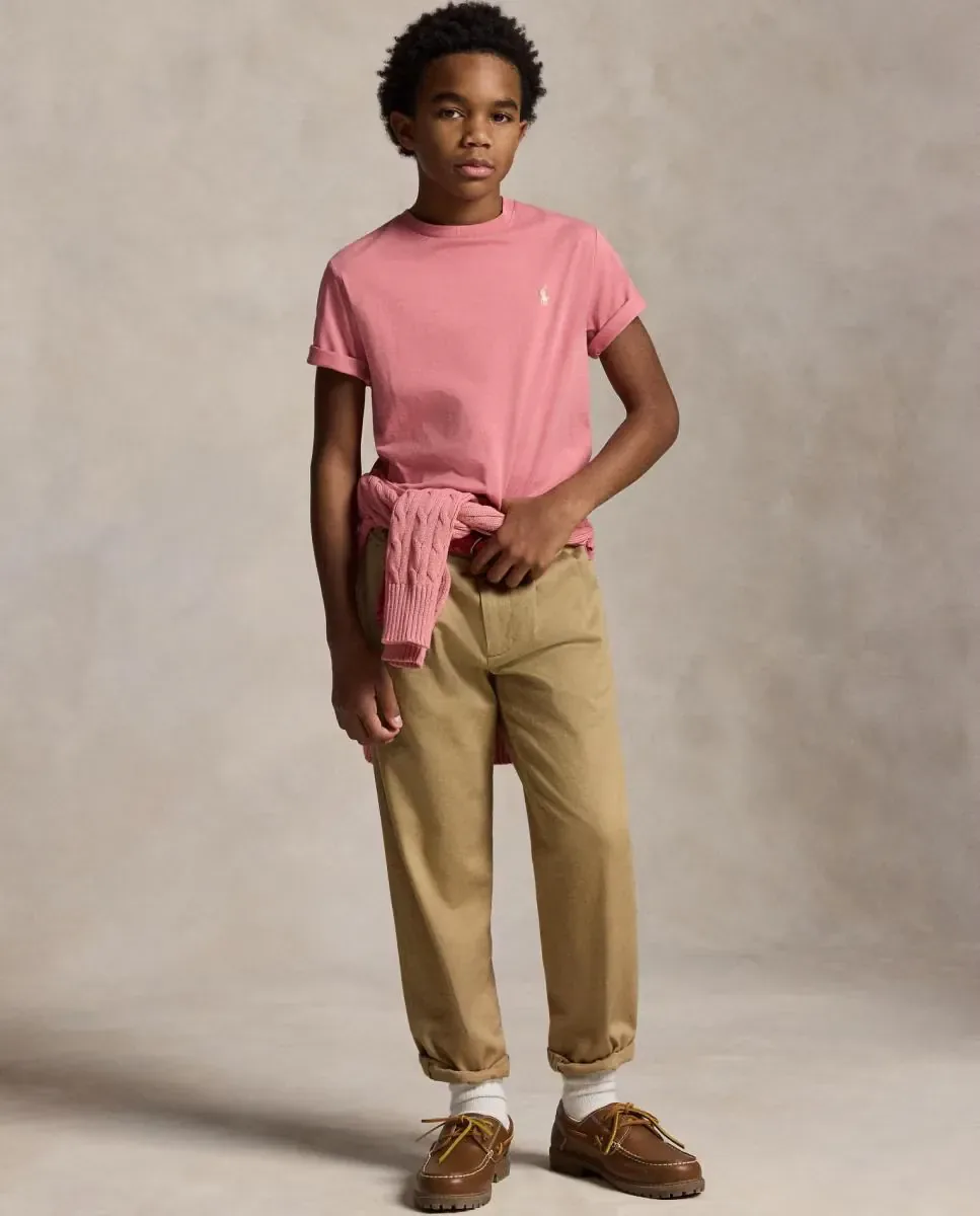 Детская футболка из трикотажного хлопка Polo Ralph Lauren, розовый — фото 2