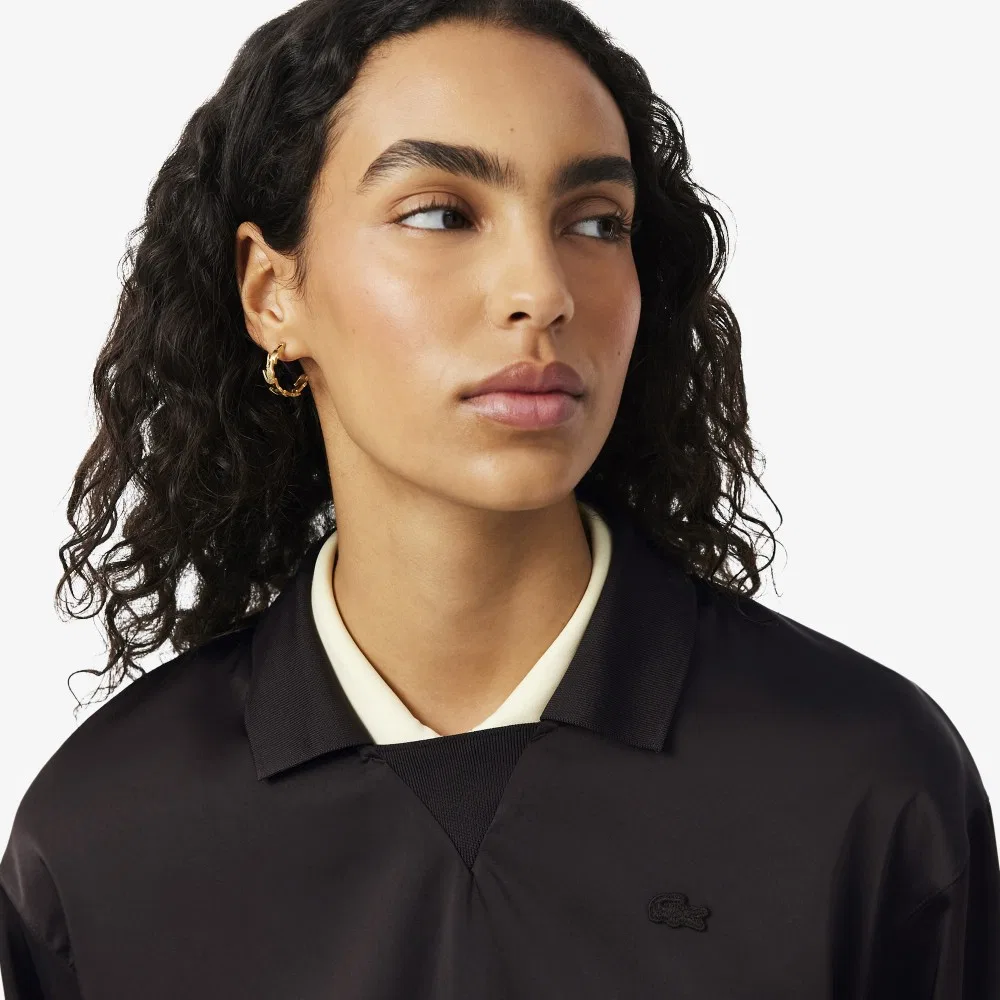 Топ-поло Lacoste Fluid Satin коричневый — фото 2