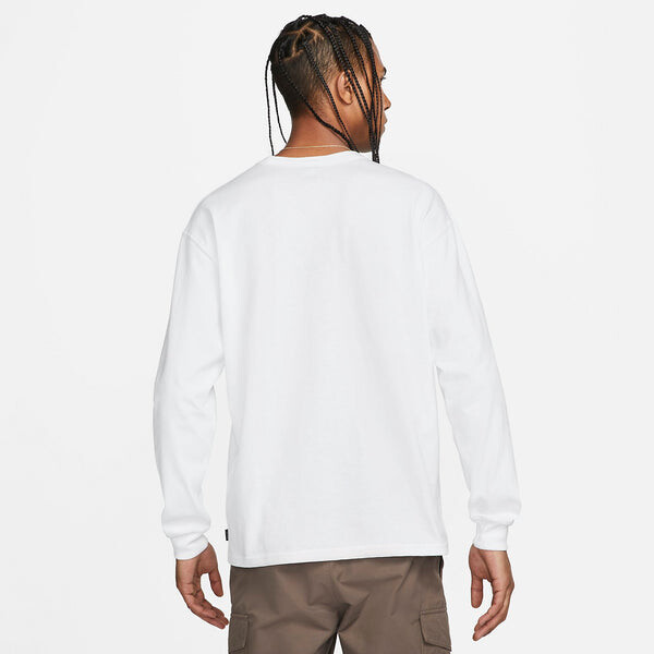 Футболка sportswear premium essentials long-sleeve t-shirt 'white' Nike, белый — фото 2