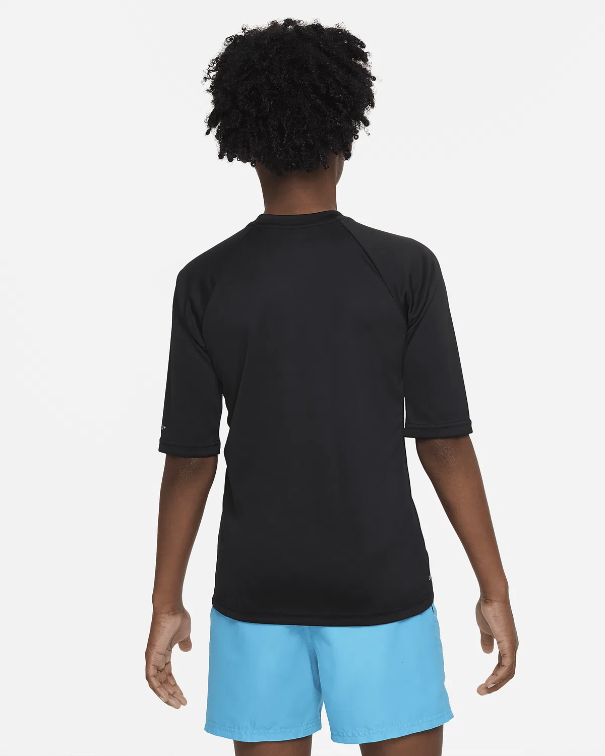 Детская футболка Nike Swim Hydroguard Essential Dri-FIT UV с коротким рукавом, Black — фото 2