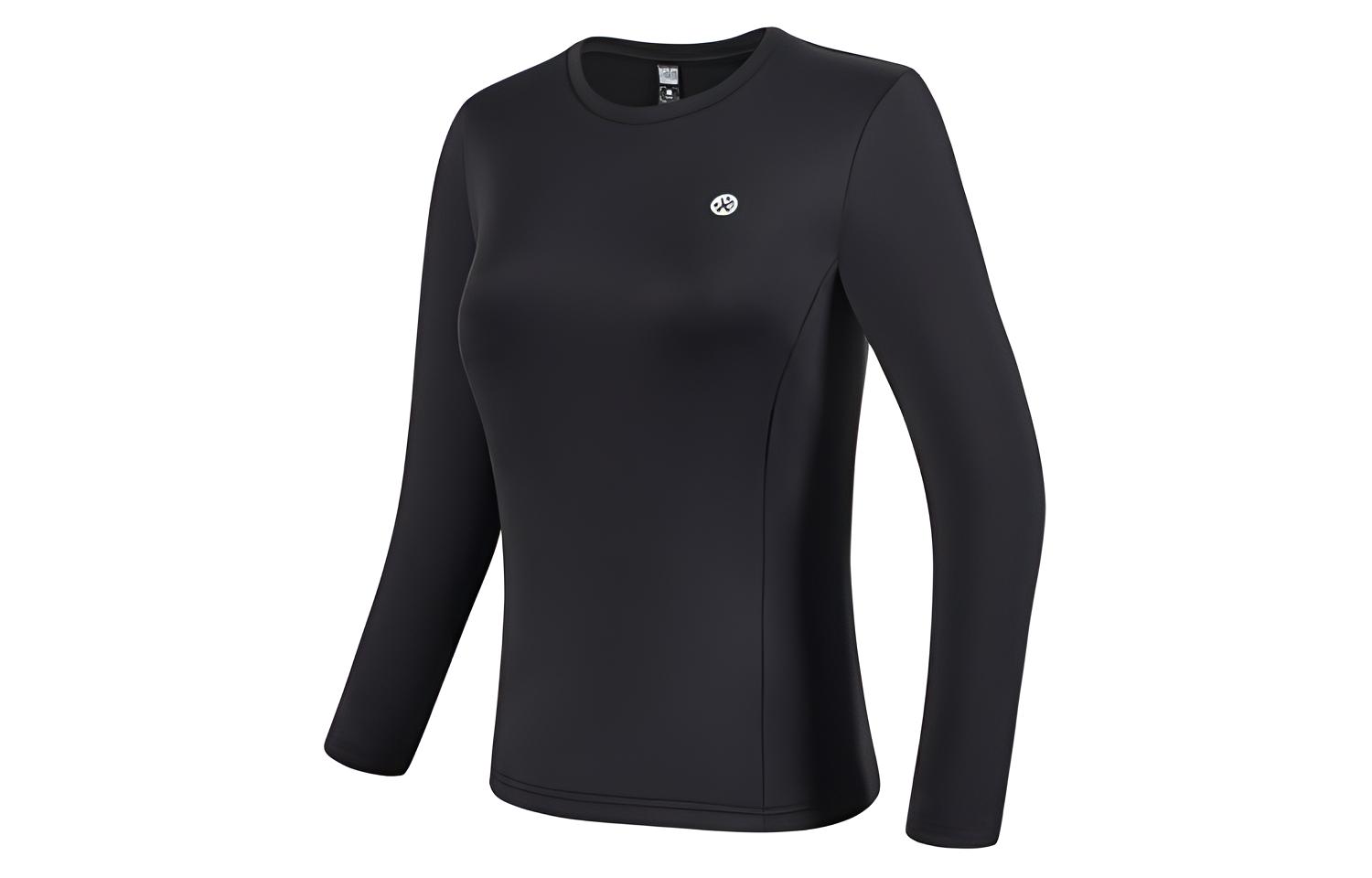 

Спортивная энергосберегающая тёплая флисовая женская водолазка чёрная BMAI, черный