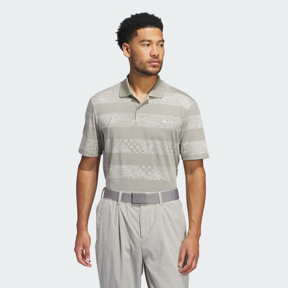 

Поло Adidas GO-TO Paisley Print Short Sleeve Polo, цвет Silver Pebble Melange