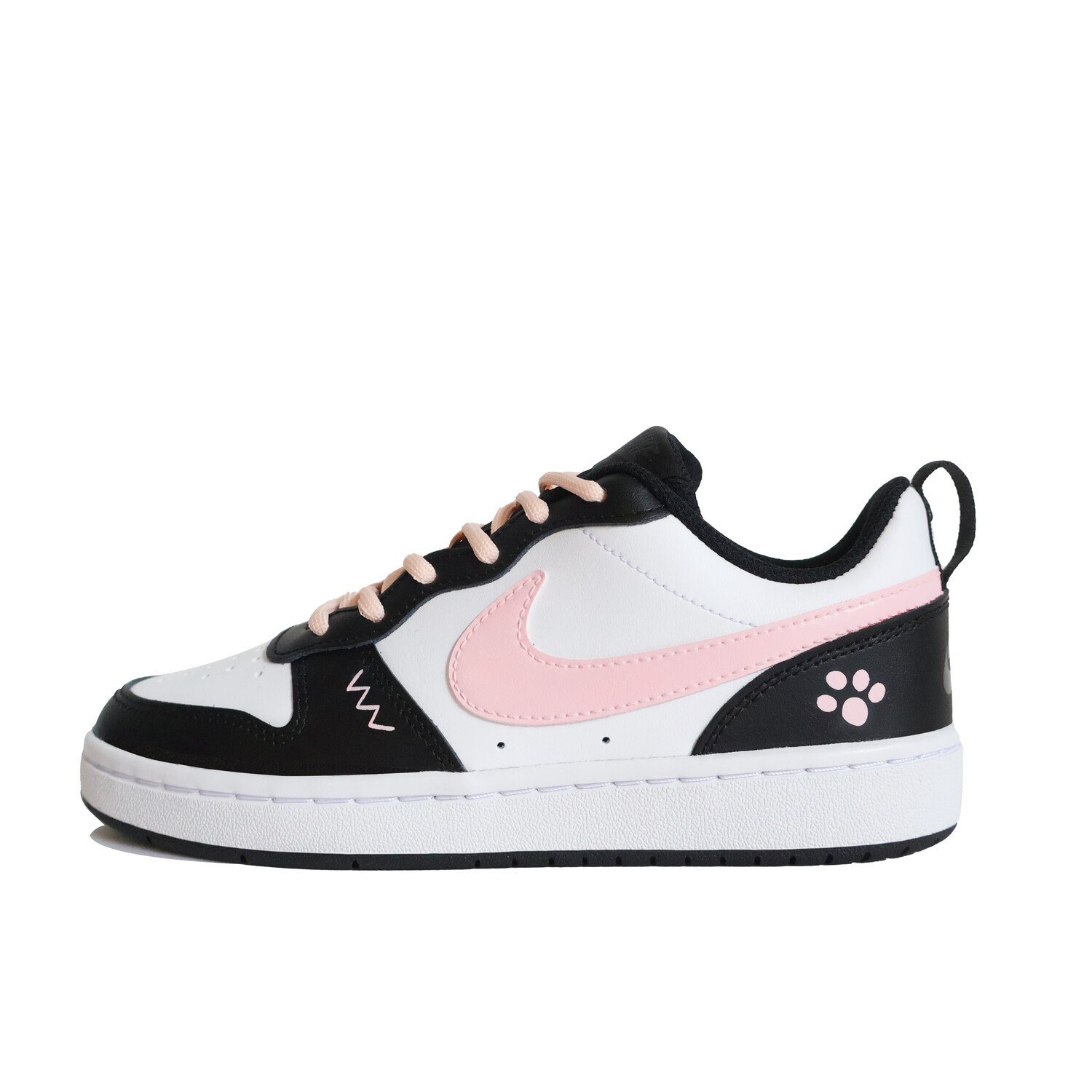 

Кроссовки Nike Court Borough Skateboarding Shoes Women's Low-top Pink/white/black, розовый