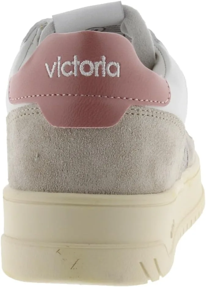 Кроссовки Victoria Low-Top Unisex Seul Leather Effect & Colored & Split Leather Parts in Contrast 1257101 для взрослых, розовый — фото 3