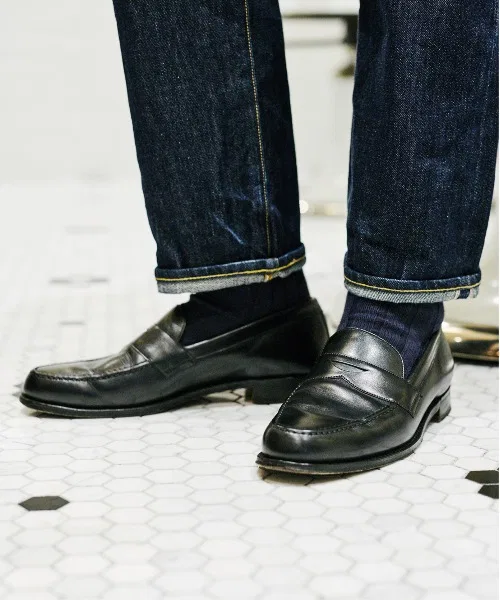 Мужские кожаные лоферы Hudson JOSEPH CHEANEY&SONS чёрные