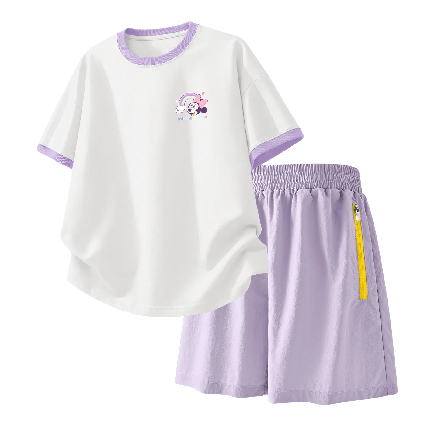 Детский спортивный костюм Casual Sportswear 2 Piece Set Disney, Di Smile K White Red+Solid Color Mint Green — фото 4