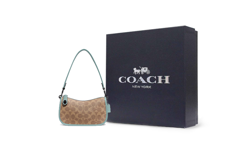 

COACH Кожаная сумка через плечо с аппликацией для маджонга