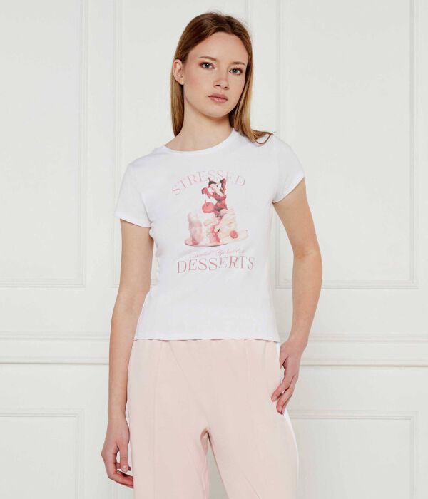

Футболка винтажная девушка r5 Regular fit Guess Jeans, белый