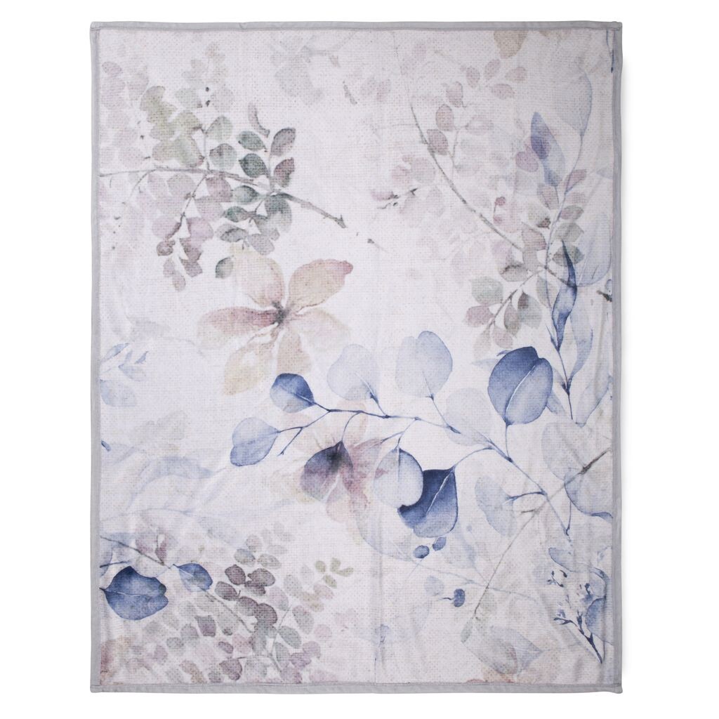 

Одеяло Descanso с листьями и попугаем - 130х160 см - 100% поливелвет Muller Textil, бежевый