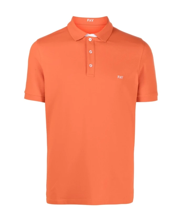 

Двухцветная рубашка поло Fay, оранжевый