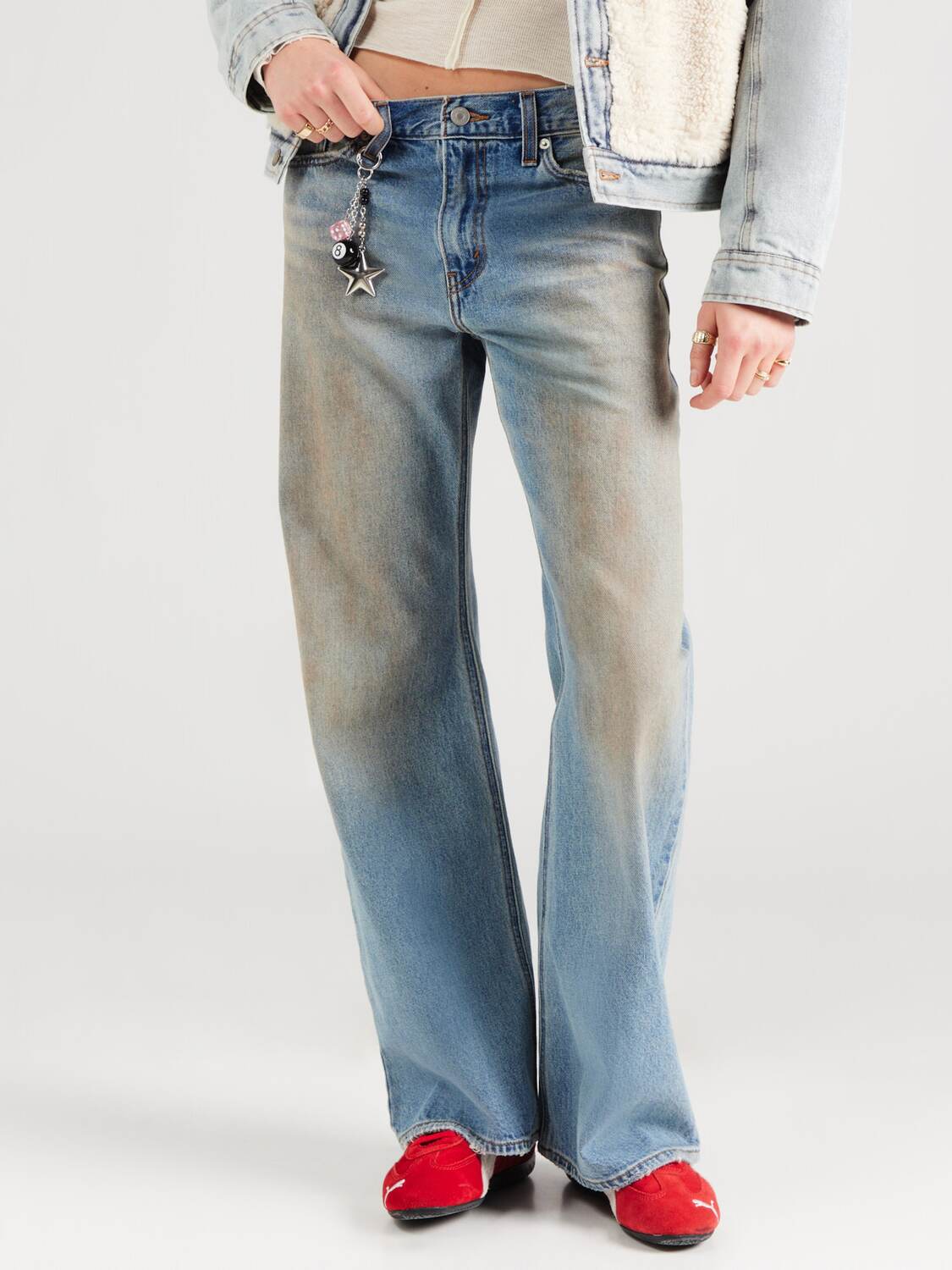 LEVI'S  Широкие джинсы 'Loose Boot Jeans' в синем дениме — фото 3