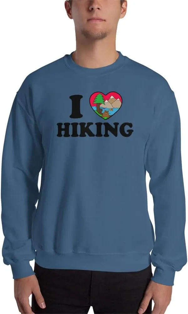 Футболка Unisex с принтом "I Love Hiking"