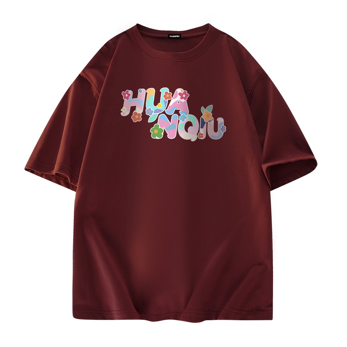 

Футболка Unisex Crew Neck Moderate Heavyweight HUANQIU, burgundy