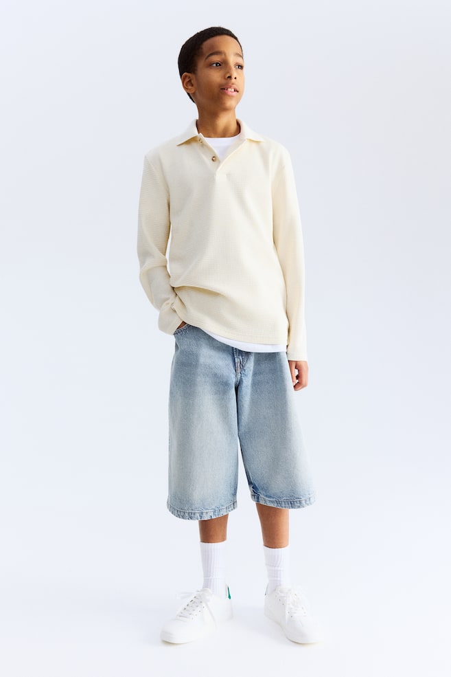 

Мешковатые джинсовые шорты H&M, синий