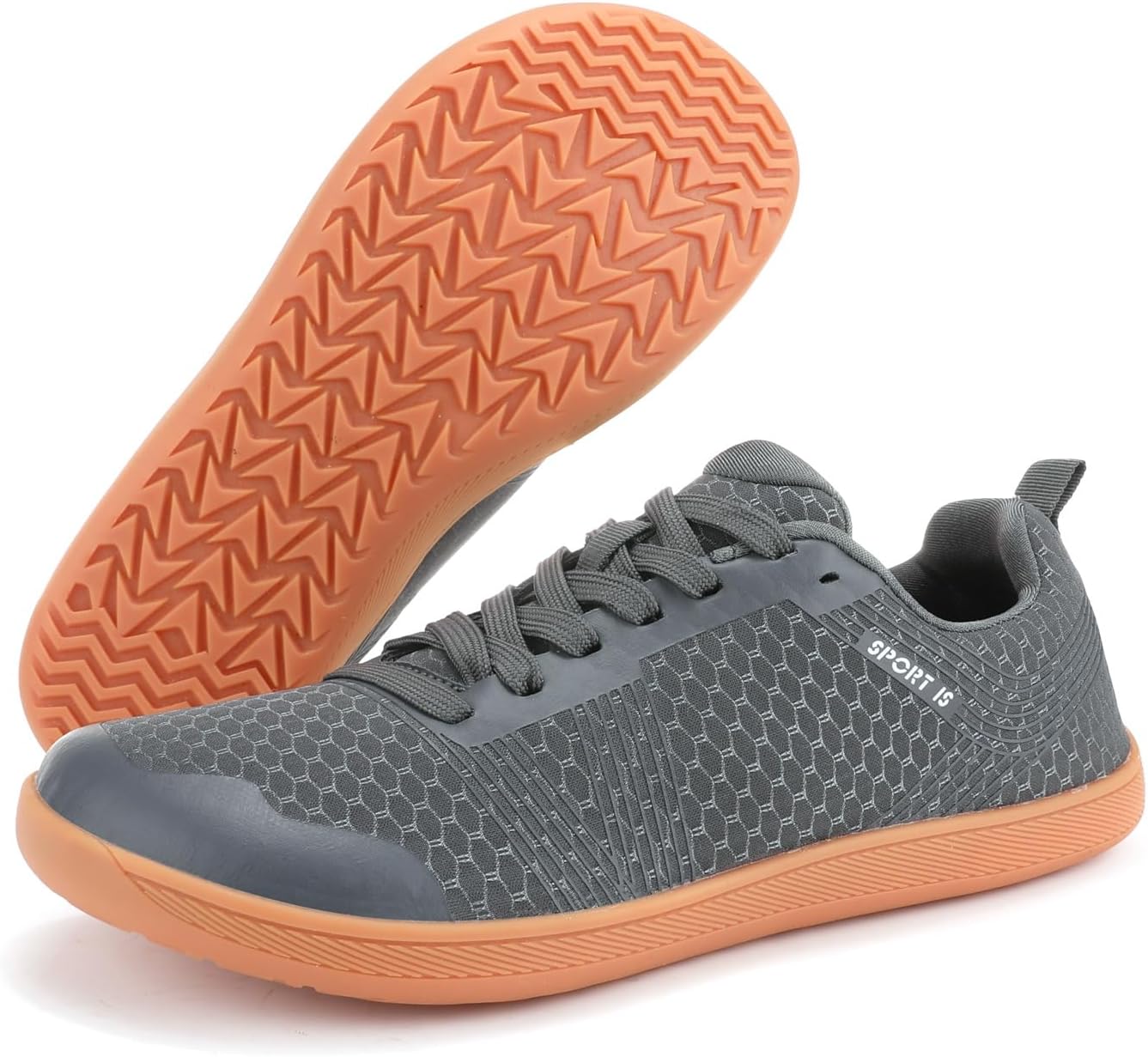 

Hike босоножки для женщин и мужчин, дышащие легкие кроссовки с широкой носочной частью, нескользящие теннисные кроссовки с нулевым перепадом, модные удобные кроссовки для прогулок, обувь для бега на улице и в спортзале Rianclud, серый