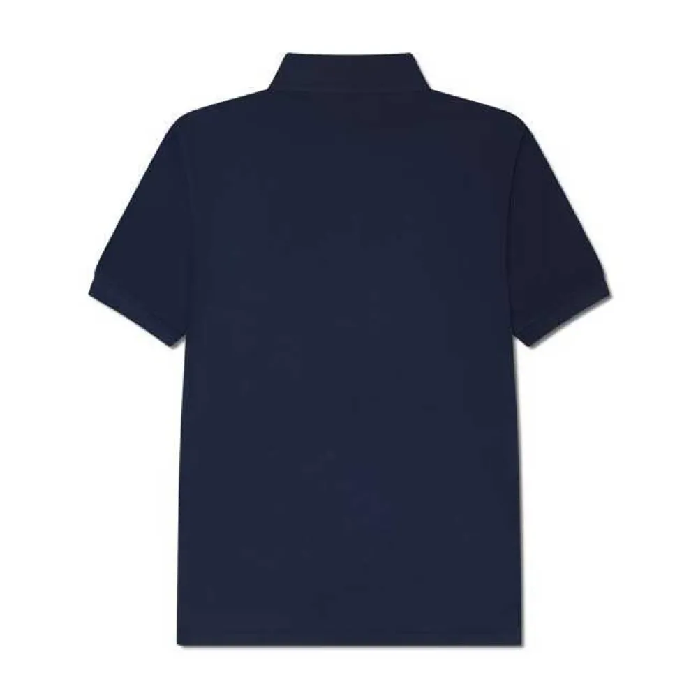 Детская рубашка-поло Lacoste 947354 с коротким рукавом Lacoste kids, синий — фото 2