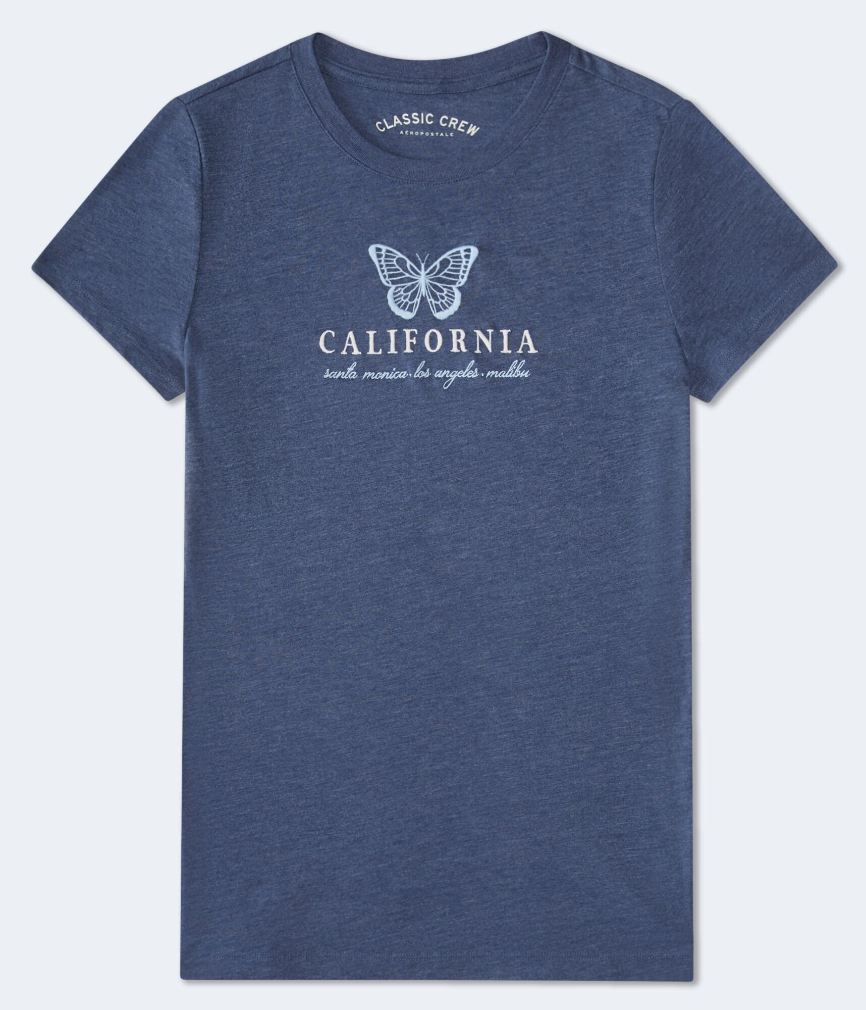 

Футболка Aeropostale California Butterfly с графическим принтом, светло-голубой