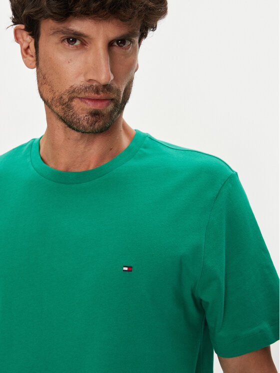 Футболка regular fit Ess Seasonal MW0MW39995 Tommy Hilfiger, зелёный — фото 4