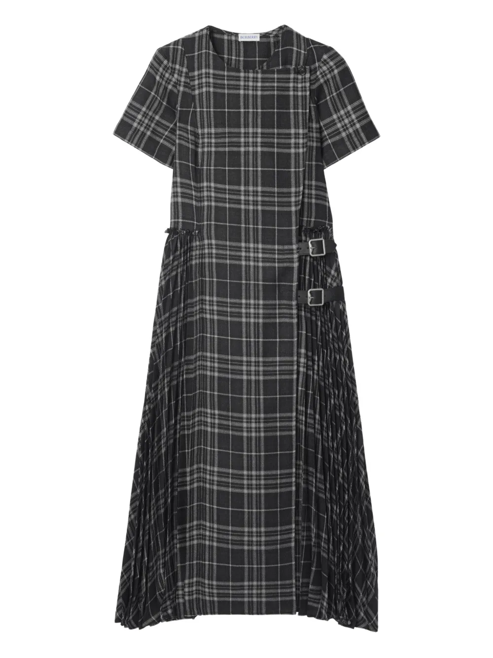 

Платье миди с короткими рукавами Burberry, серый