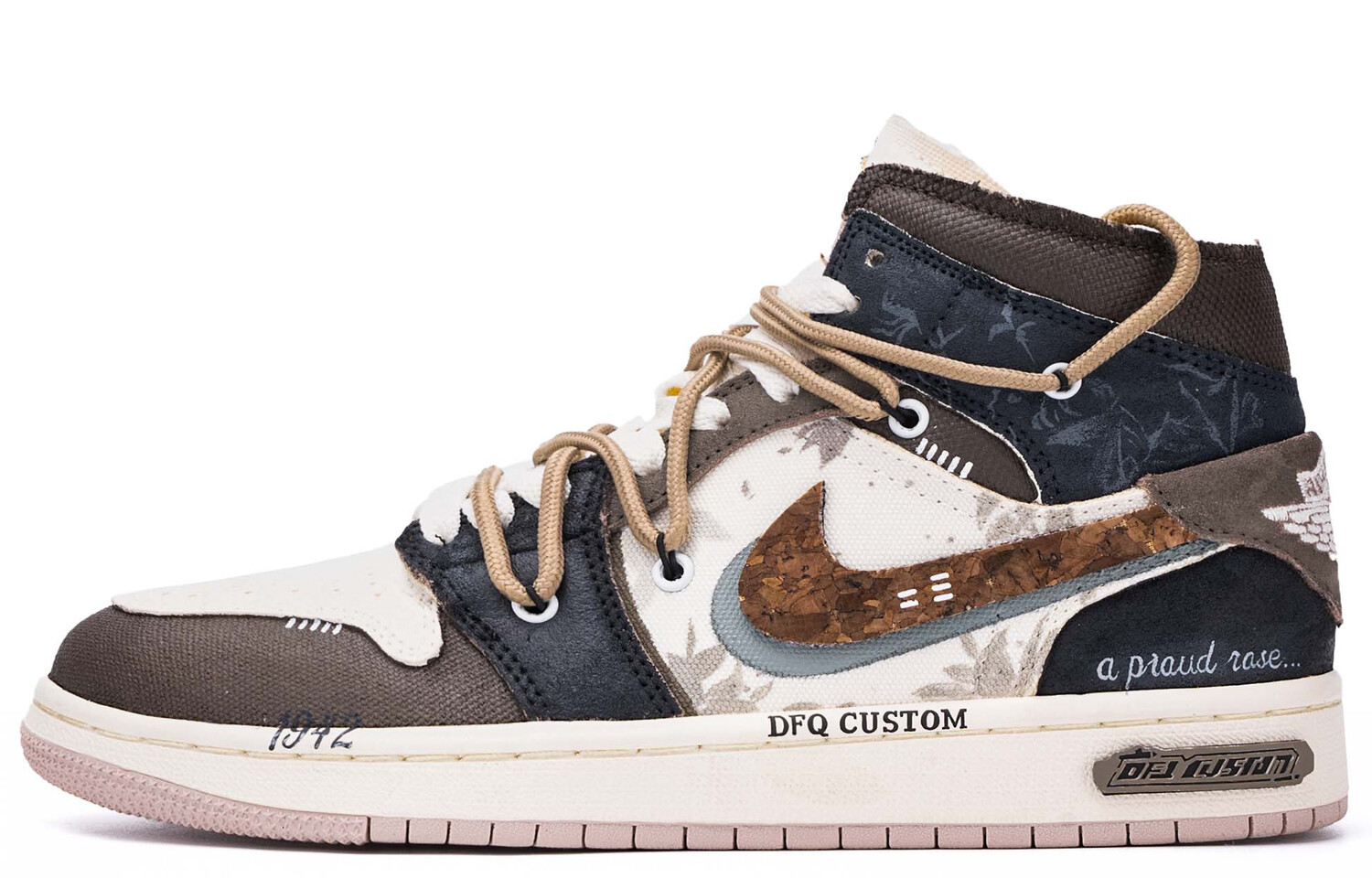 

Jordan Air Jordan 1 винтажные баскетбольные кроссовки женские, Black Olive/Golden Brown