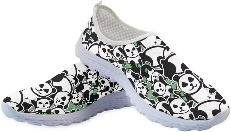 

Кроссовки Jeiento для бега на открытом воздухе для мужчин и женщин, рождественские туфли, прогулочная обувь, удобная обувь, тренеры, сетчатые кроссовки, Panda