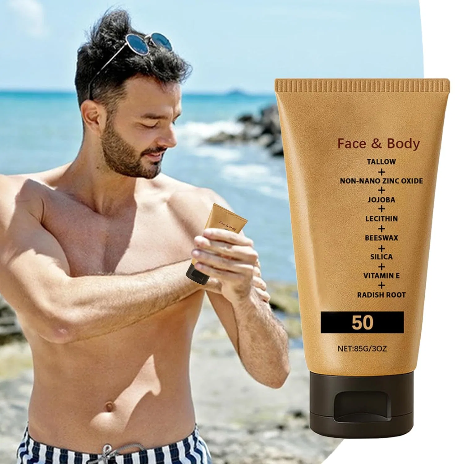 Минеральный солнцезащитный крем SPF 50 Cgaccsd — фото 3