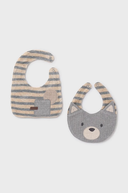 

Слюнявчик детский (2 шт.) Mayoral Newborn, серый