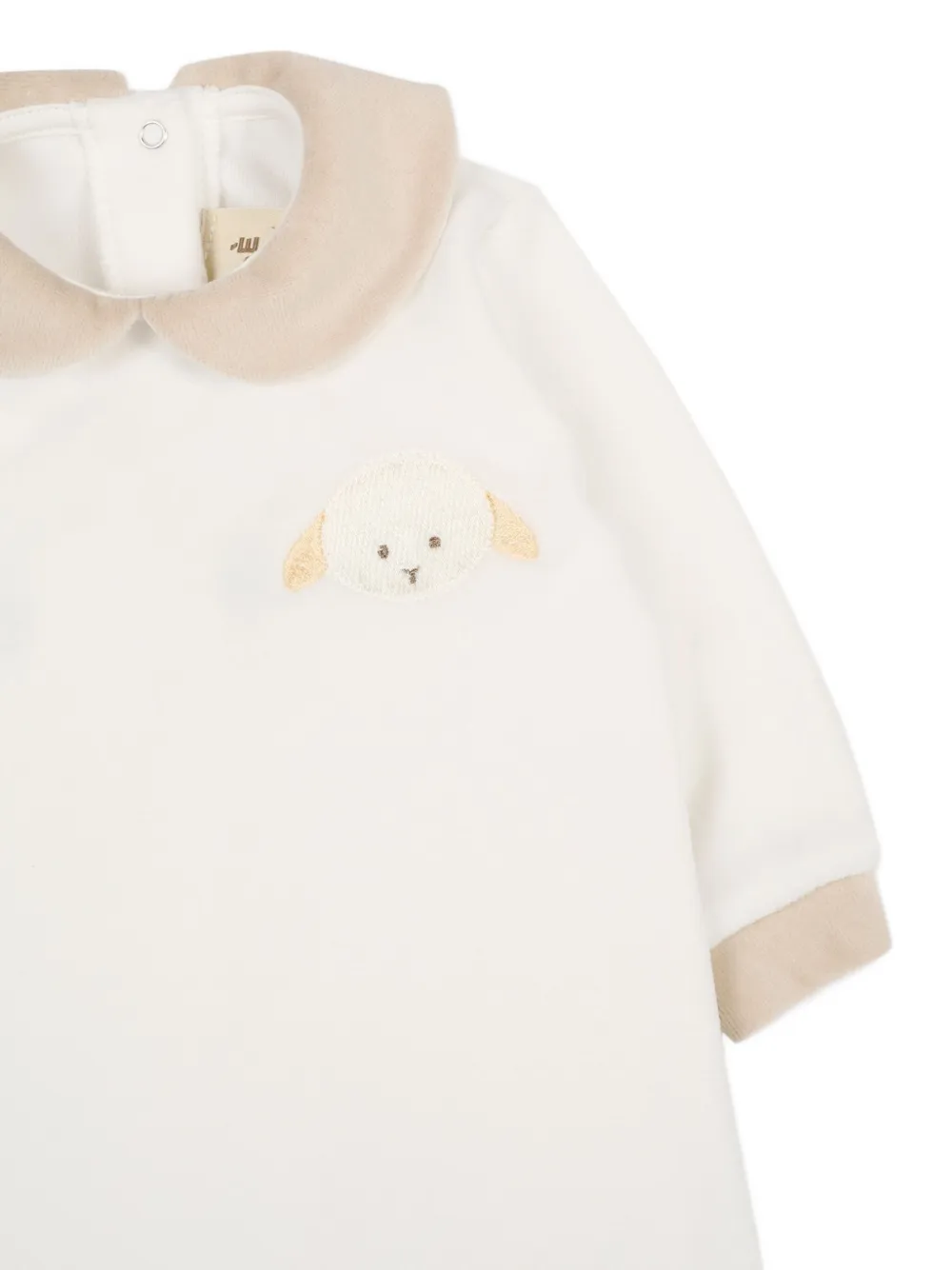 Детский комбинезон с вышивкой овечки Le Boo Beebè, белый — фото 3