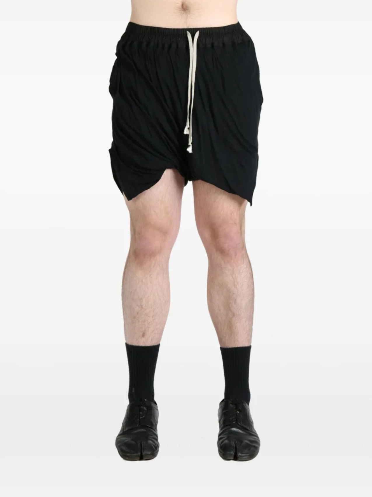 Хлопковые шорты Рика Оуэнса Rick Owens, черный — фото 2