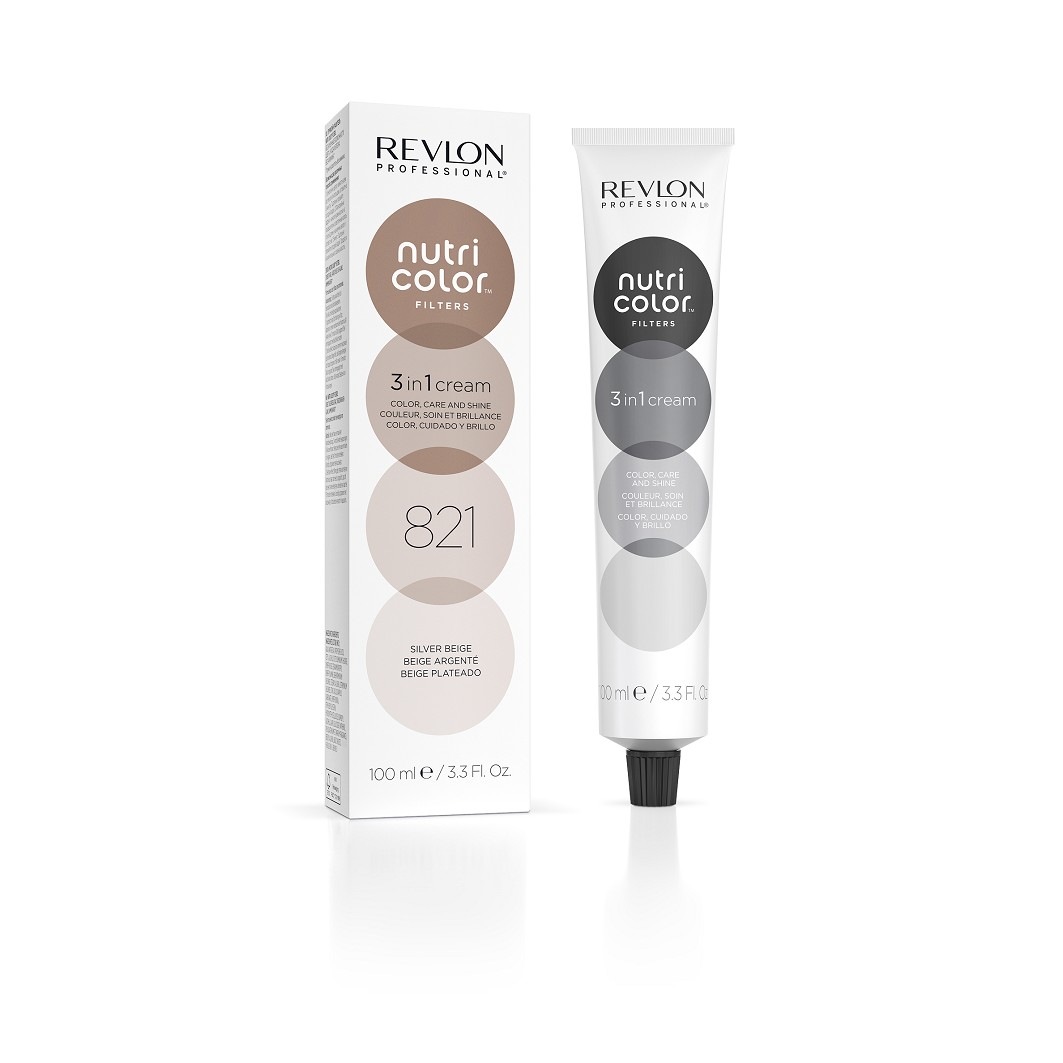 

Краска для волос nutri color 3 in 1 cream nr. 821 Revlon Professional, 821 - silver beige, объем 100 мл