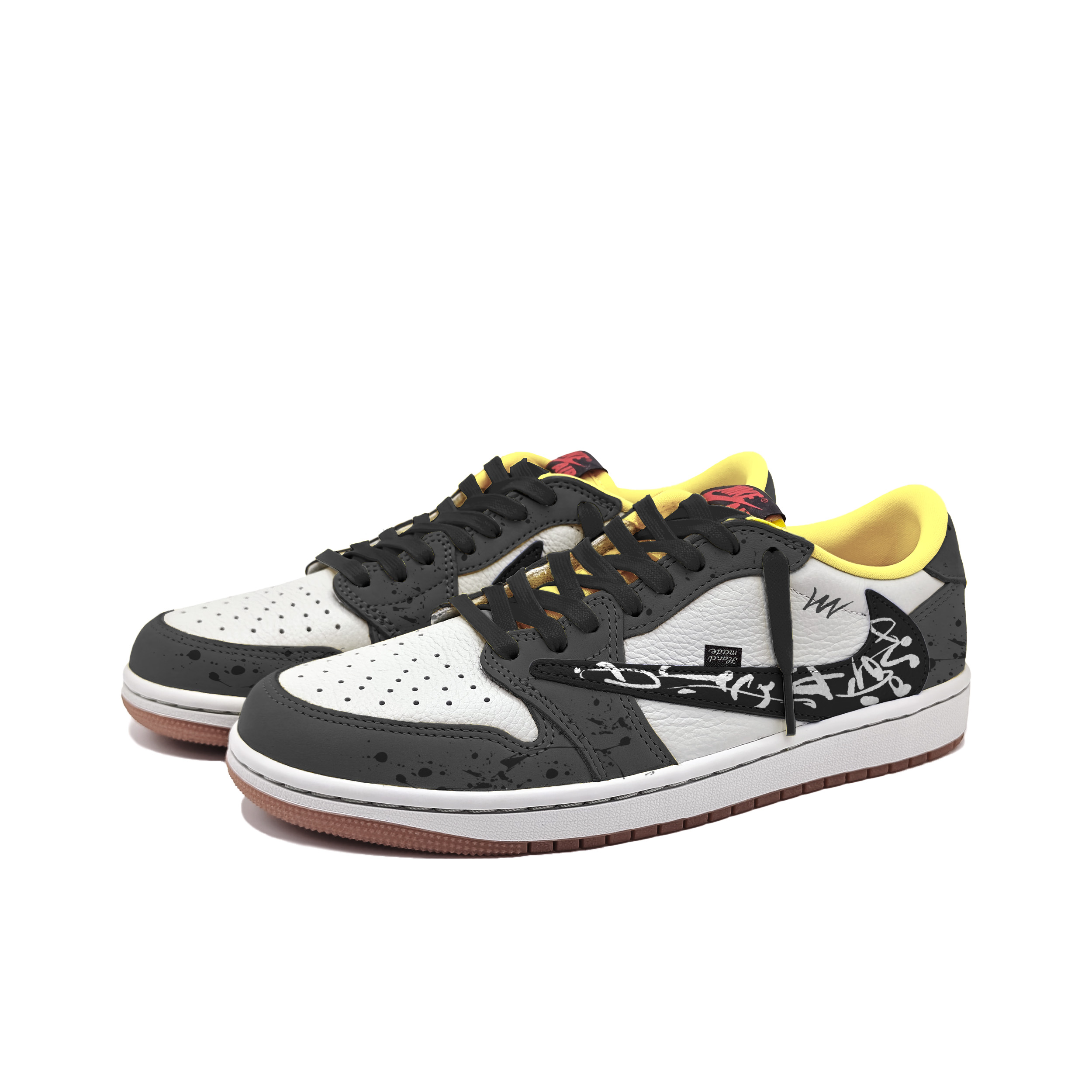 Трэвис Скотт X Air Force 1 винтажные баскетбольные кроссовки унисекс лоу топ Nike, серый — фото 4