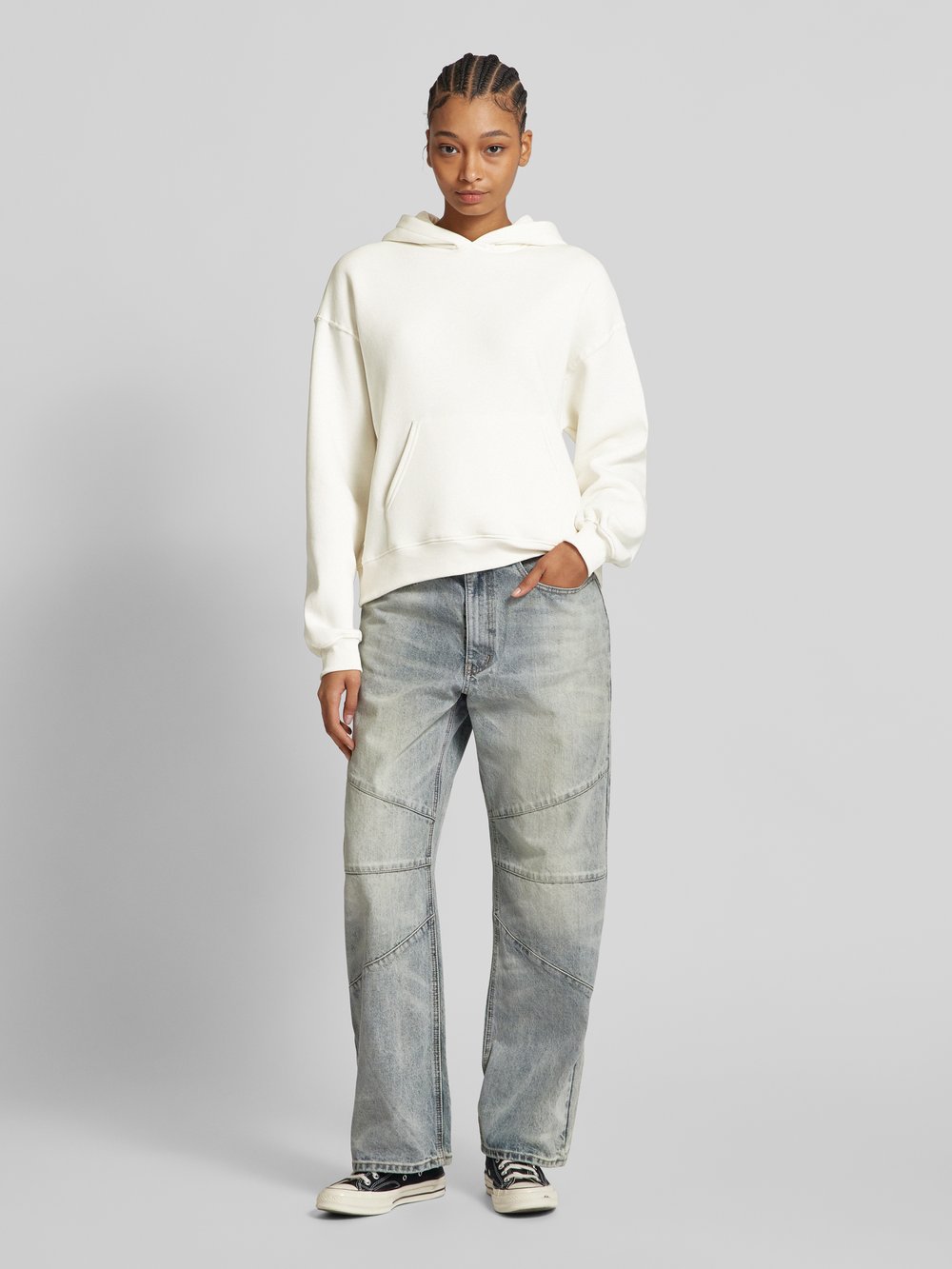 

Толстовка с капюшоном Gina Tricot, кремовый