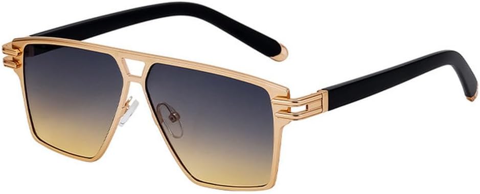 

LVTFCO Металлические мужские солнцезащитные очки премиум-класса, модные ретро-очки, стильные солнцезащитные очки, зеркало для вождения, зеркало для ношения на улице, Gray Yellow