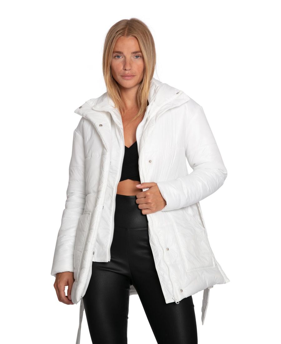 

Женская пуховая куртка Moonrise с поясом Belle & Bloom, Off white