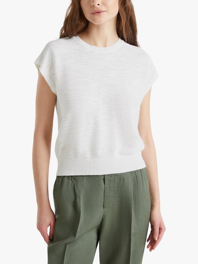 

Хлопковая топ без рукавов с добавлением льна Benetton