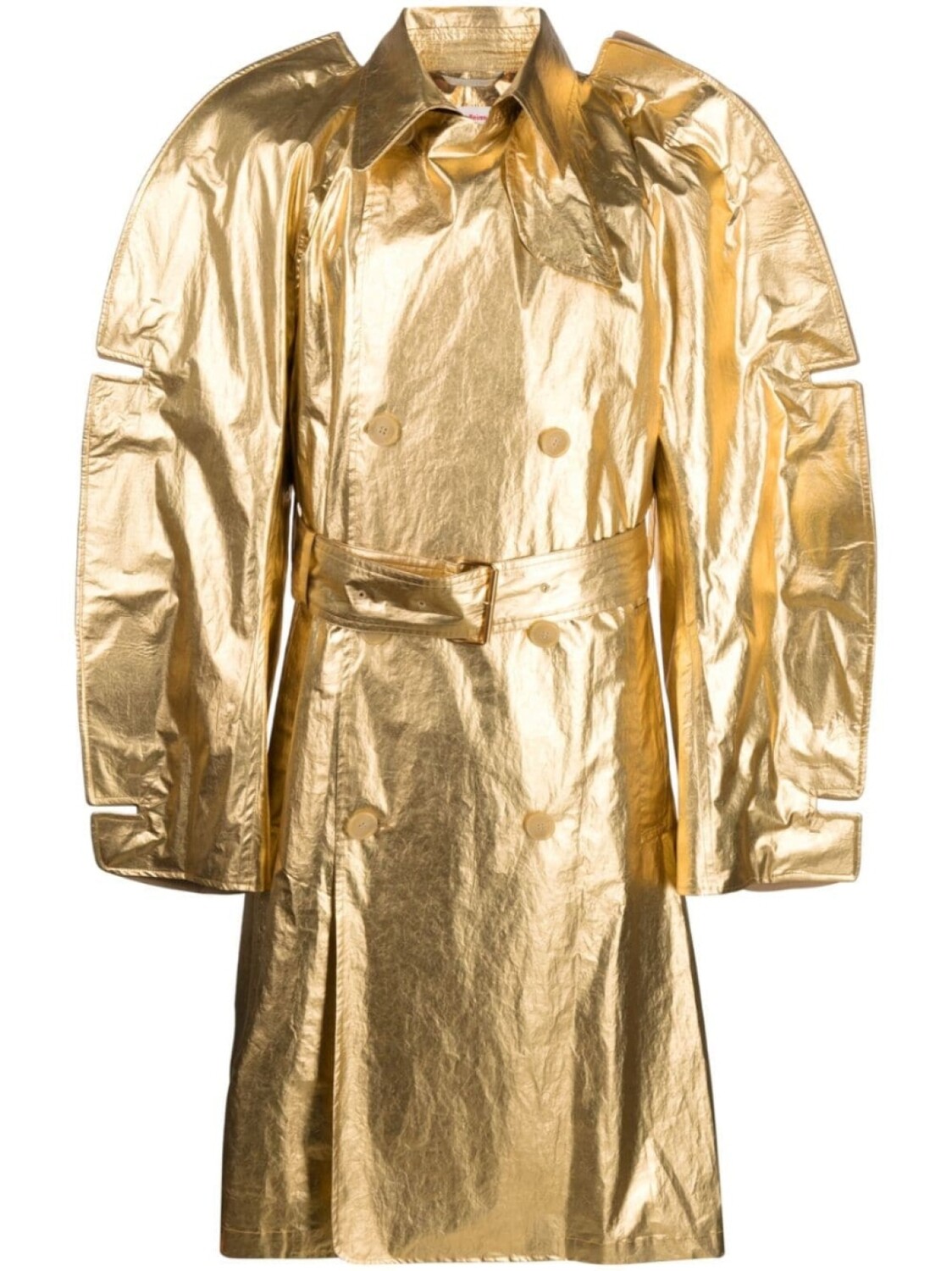 

Walter Van Beirendonck пальто оверсайз с поясом, золотой