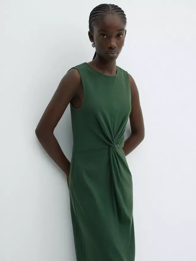 

Платье Mango Fertina Cotton Midi, зеленый