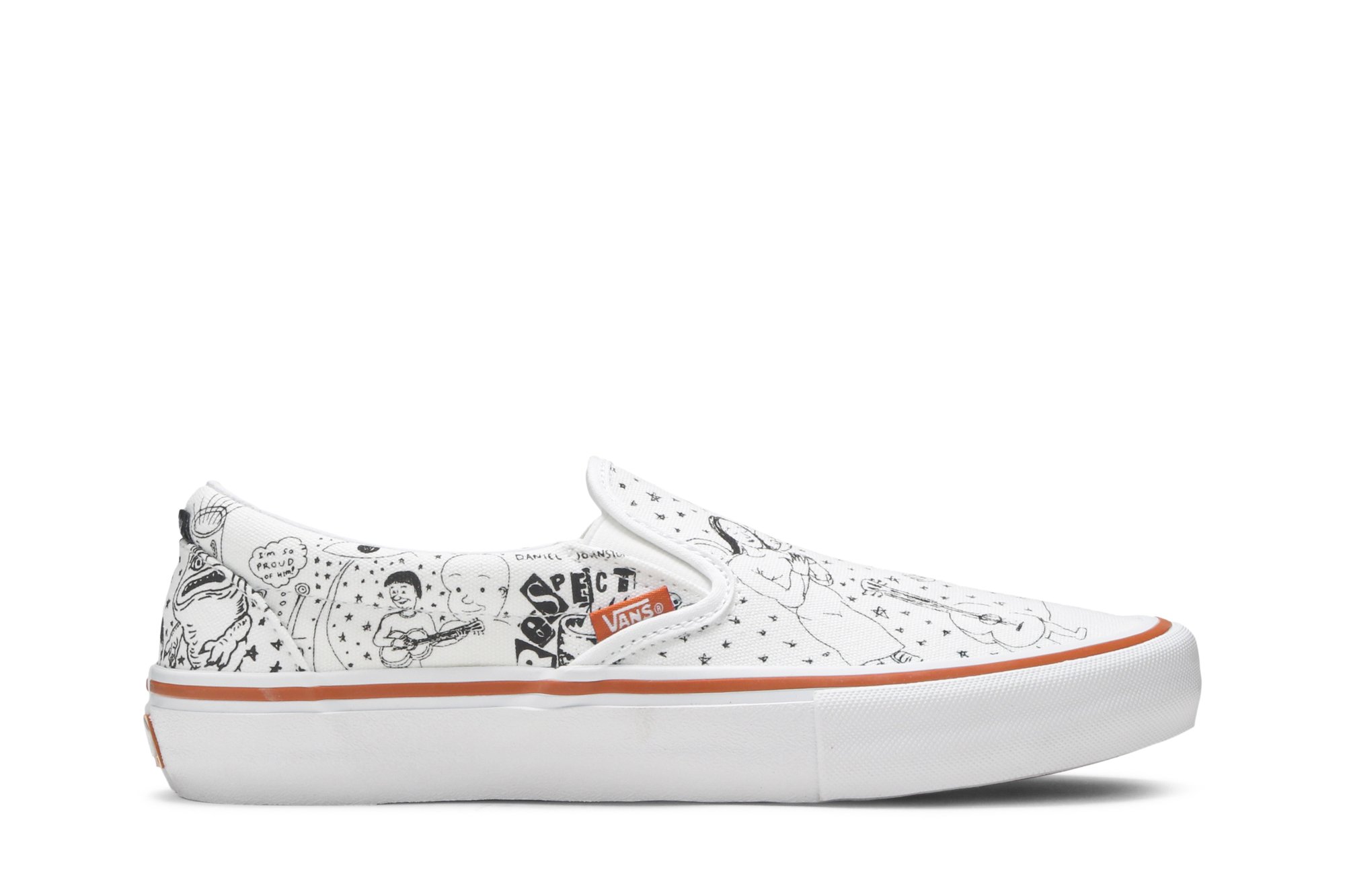 

Кроссовки No-Comply x Daniel Johnston x Slip-On Pro Vans, белый