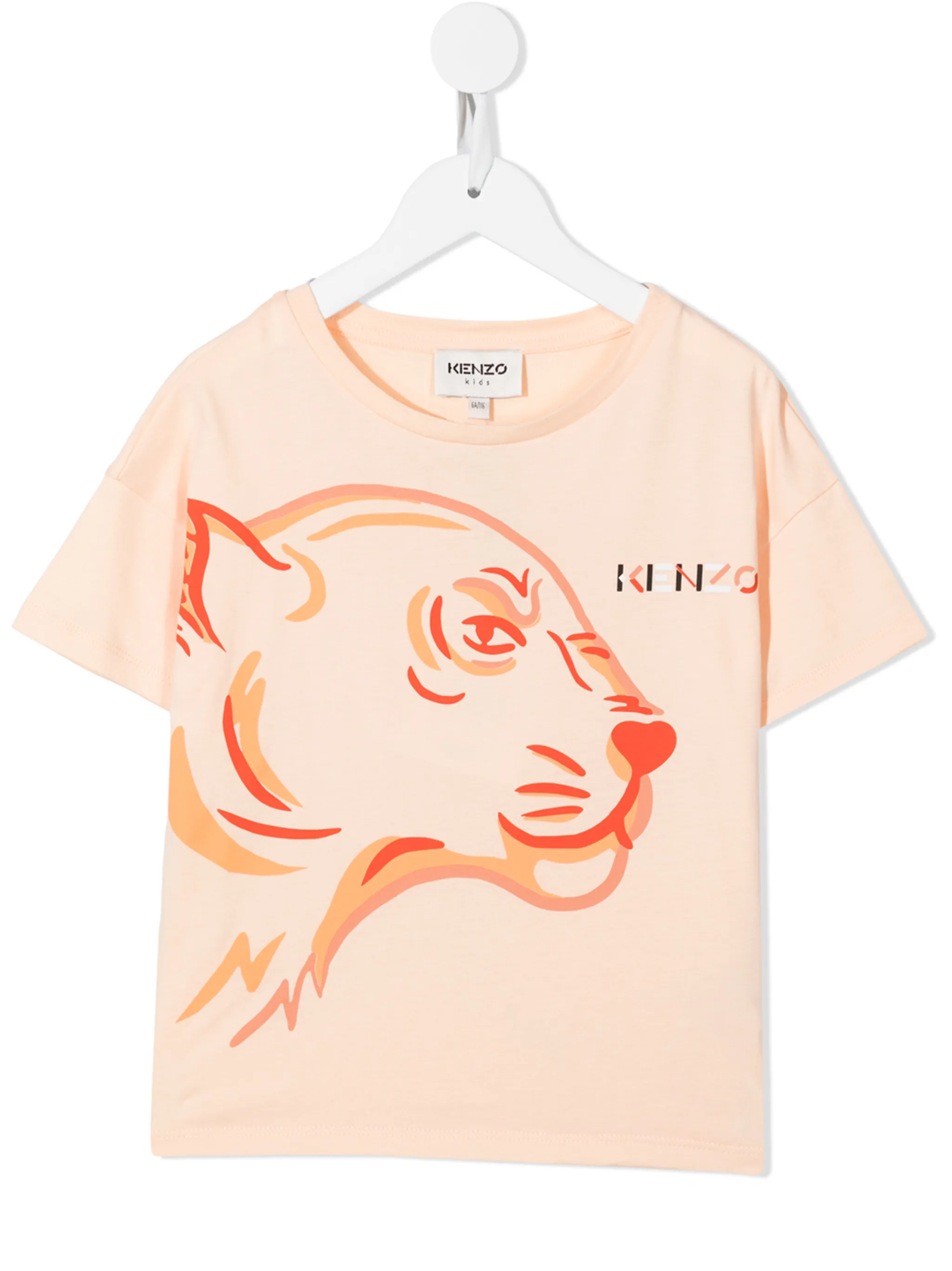 

Футболка с принтом Kenzo Kids, оранжевый
