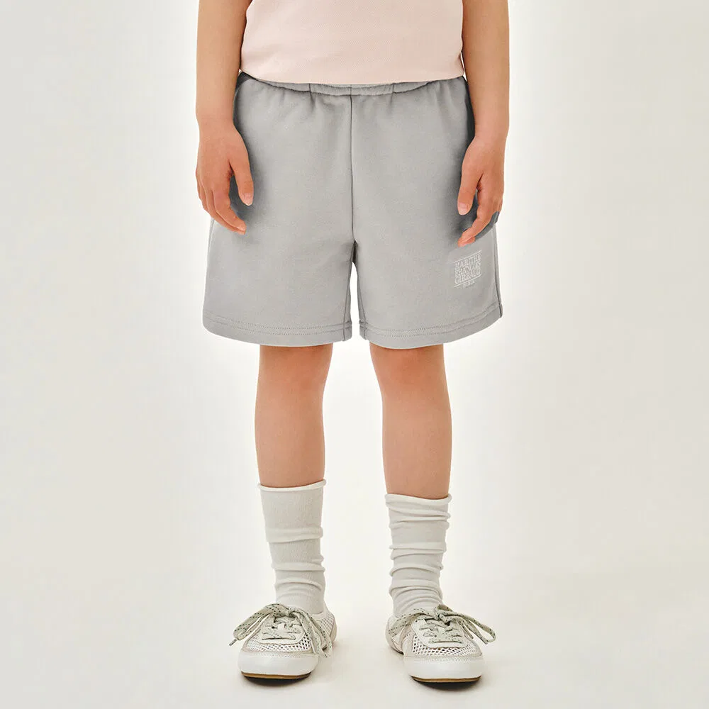 Детские шорты "Classic Logo Sweat" светло-серые от Marithé Kids
